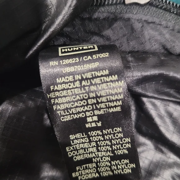 Hunter Nylon Silver And Black Packable Small Backpack - Picture 9 of 12